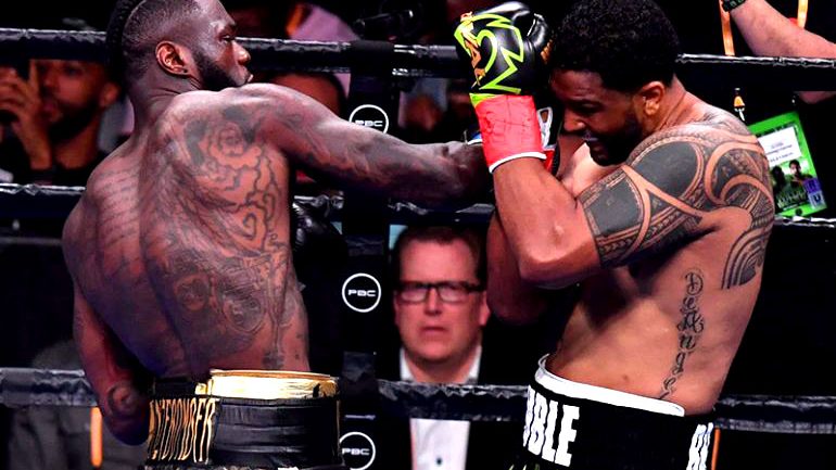 Deontay Wilder finishes Dominic Breazeale with one right hand in round one