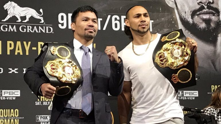 Keith Thurman vows to retire Manny Pacquiao, but Pacquiao says he’s far from done