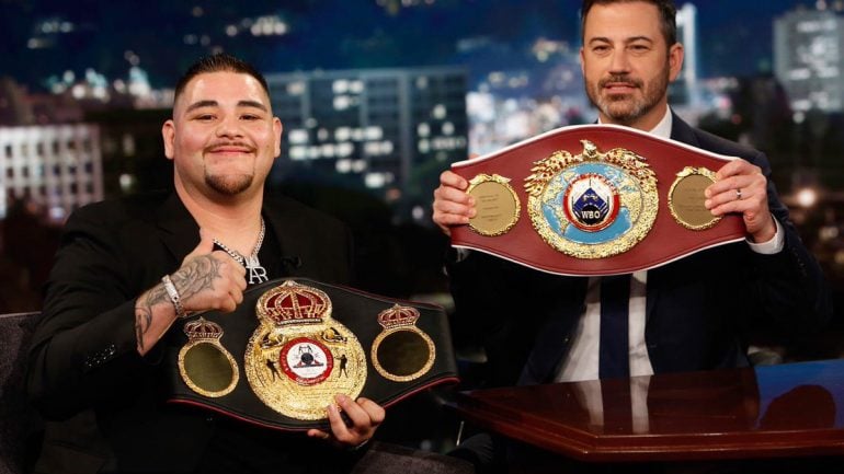 Andy Ruiz appears on Kimmel, says OK to Joshua rematch in US, UK or even Mexico