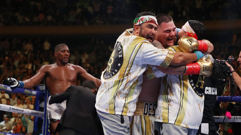 Andy Ruiz shocks Anthony Joshua, stops British star in seven to win IBF-WBA-WBO heavyweight titles