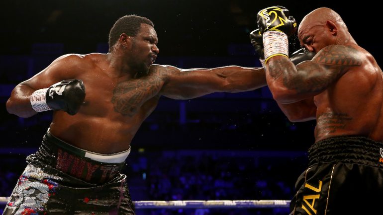 Dillian Whyte gets off the floor to outpoint Oscar Rivas, David Price and Derek Chisora score stoppages