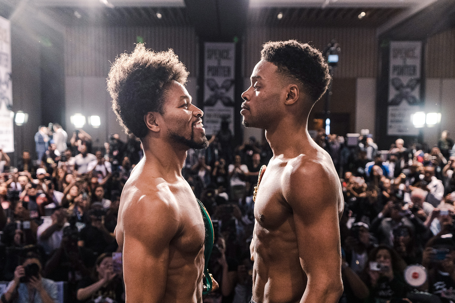 It's on: Errol Spence Jr. and Shawn Porter make weight ...
