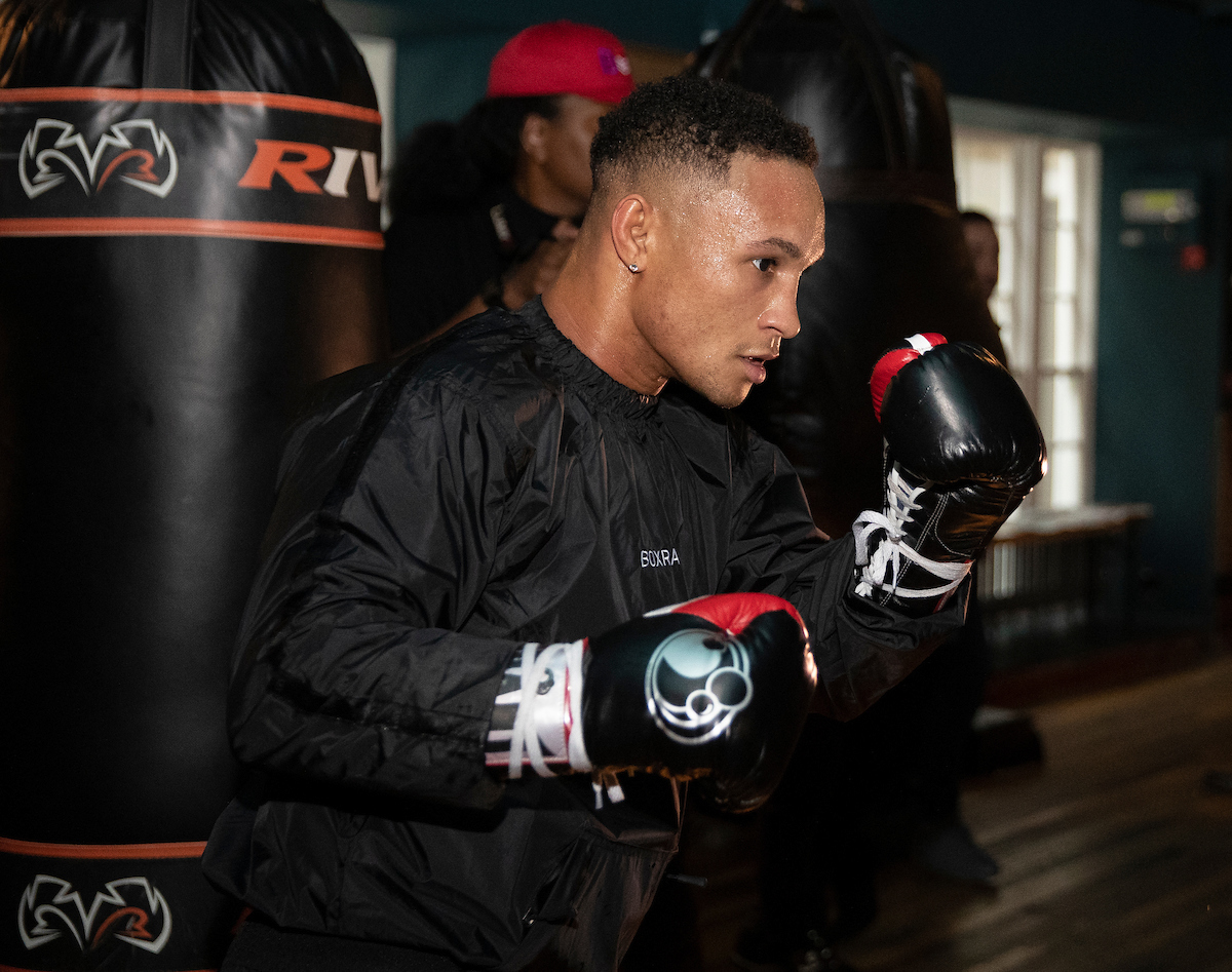 Regis Prograis Media Workout at the Rathbone Boxing Club, London ahead of his fight against Joish Taylor in the Super Lightweight WBSS Final at the o2 Arena on 26th October. 17th October 2019 Picture By Ian Walton