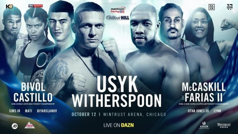 Chicago fans turn out to watch Usyk, Witherspoon, undercard fighters workout