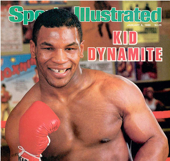 Mike Tyson poses on the cover of Sports Illustrated, an iconic picture, from 1987