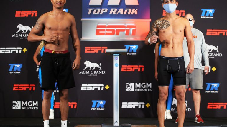 Photos: Shakur Stevenson, Felix Caraballo make weight for return of US boxing
