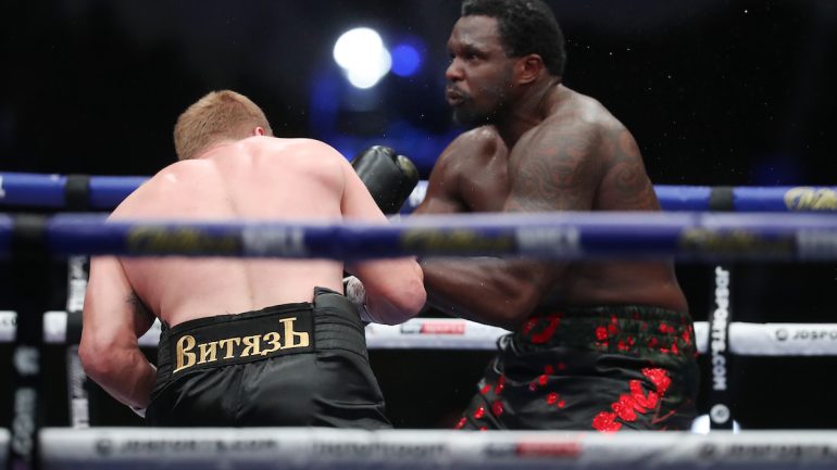 Alexander Povetkin shocks Dillian Whyte with come from behind knockout