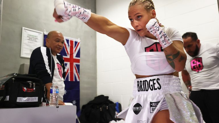 Ebanie Bridges gained great respect in defeat to Shannon Courtenay