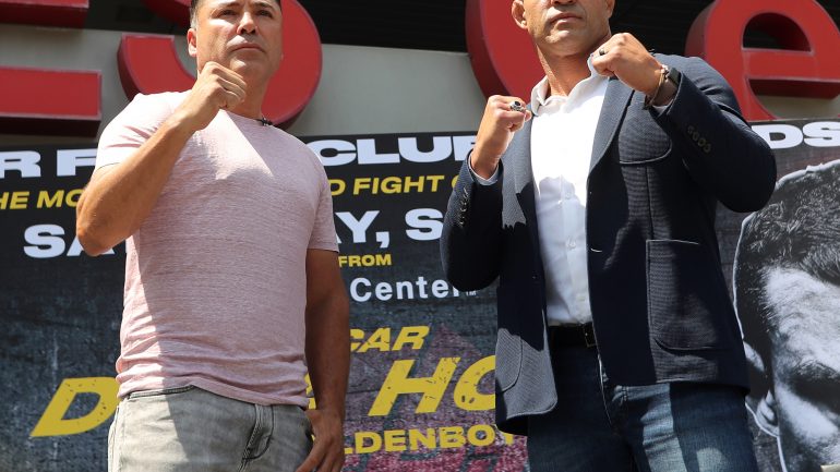 Oscar De La Hoya is out of Sept. 11 date vs. Vitor Belfort due to contracting COVID-19
