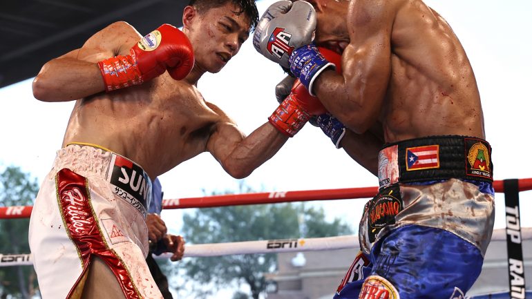 Junto Nakatani scores bloody fourth round stoppage of Angel Acosta, retains flyweight belt