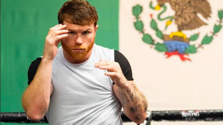 Ten days away, we hear from Canelo Alvarez and from Caleb Plant