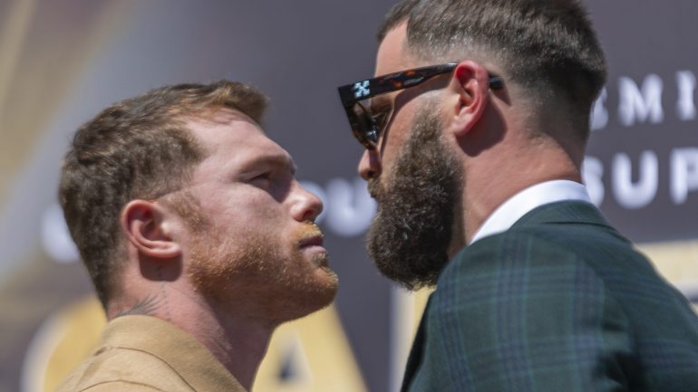 Canelo Alvarez and Caleb Plant are ready to put all their belts on the line in a grudge match