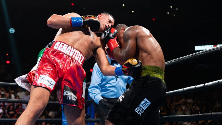 David Benavidez scores 7th round stoppage of Kyrone Davis in homecoming bout