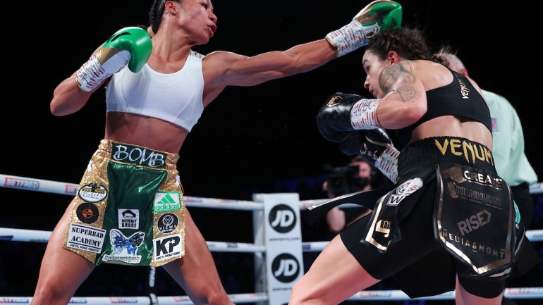 Alycia Baumgarner destroys Terri Harper in four rounds, claims WBC 130-pound title