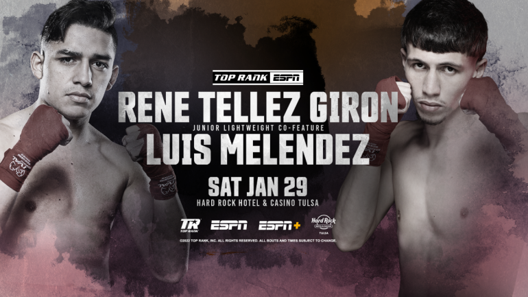 Rene Tellez Giron-Luis Melendez set for January 29 in Tulsa