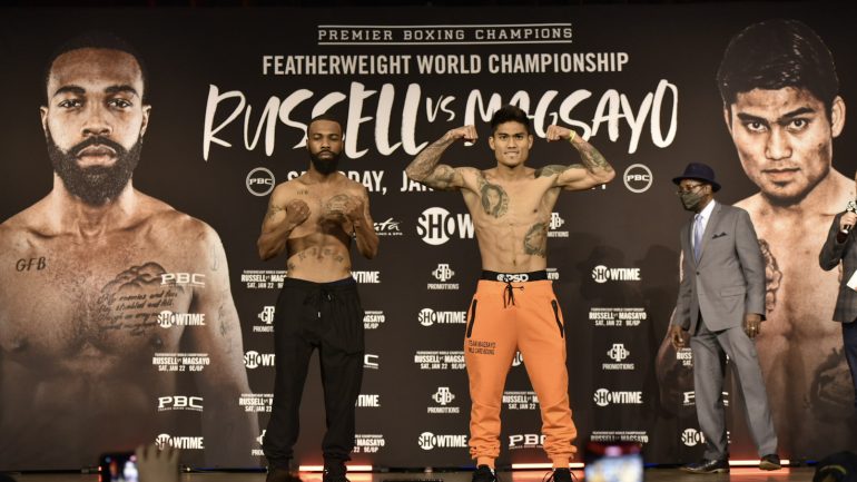 Gary Russell Jr. makes weight on second try, Mark Magsayo makes weight easily