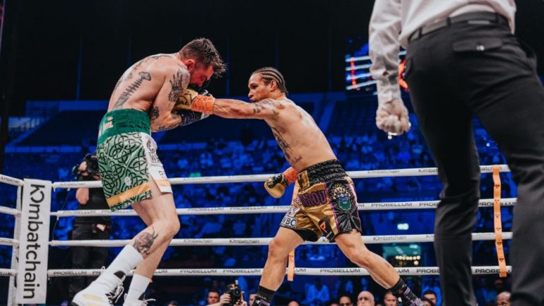 Regis Prograis floors and cuts up Tyrone McKenna, scores sixth-round stoppage