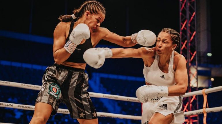 Estelle Mossely defeats Yanina Lescano in first-ever women’s main event in the Middle East