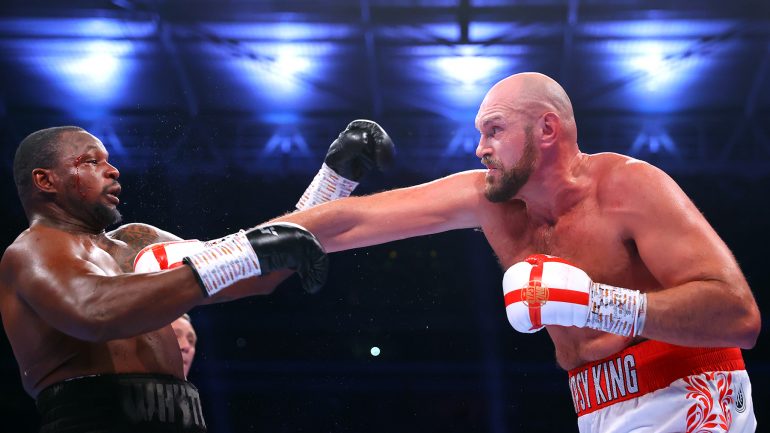 Tyson Fury KOs Dillian Whyte in sixth round, defends Ring/WBC heavyweight titles, says he will retire