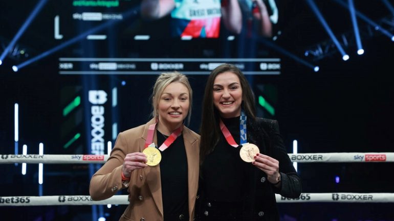 Olympic stars Lauren Price and Karriss Artingstall sign with Boxxer