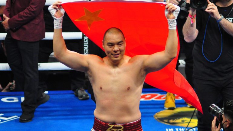 Heavyweight hopeful Zhang Zhilei halts Scott Alexander in one round on Canelo-Bivol undercard