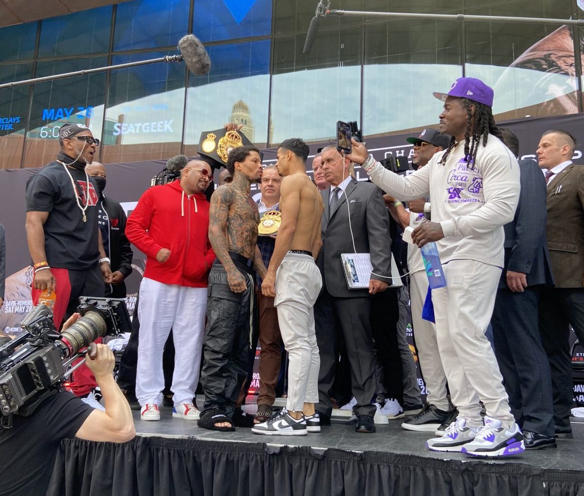 Some Chaos takes place at the Gervonta Davis-Rolando Romero weigh-in from Brooklyn