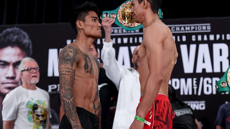 Mark Magsayo, Rey Vargas both weigh 125.5 pounds for featherweight title fight