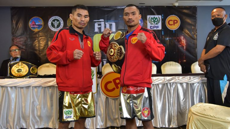 Knockout CP Freshmart, Wanheng Menayothin make weight for long awaited title clash
