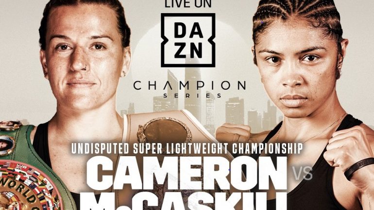Chantelle Cameron and Jessica McCaskill will clash for the Ring belt at 140 pounds