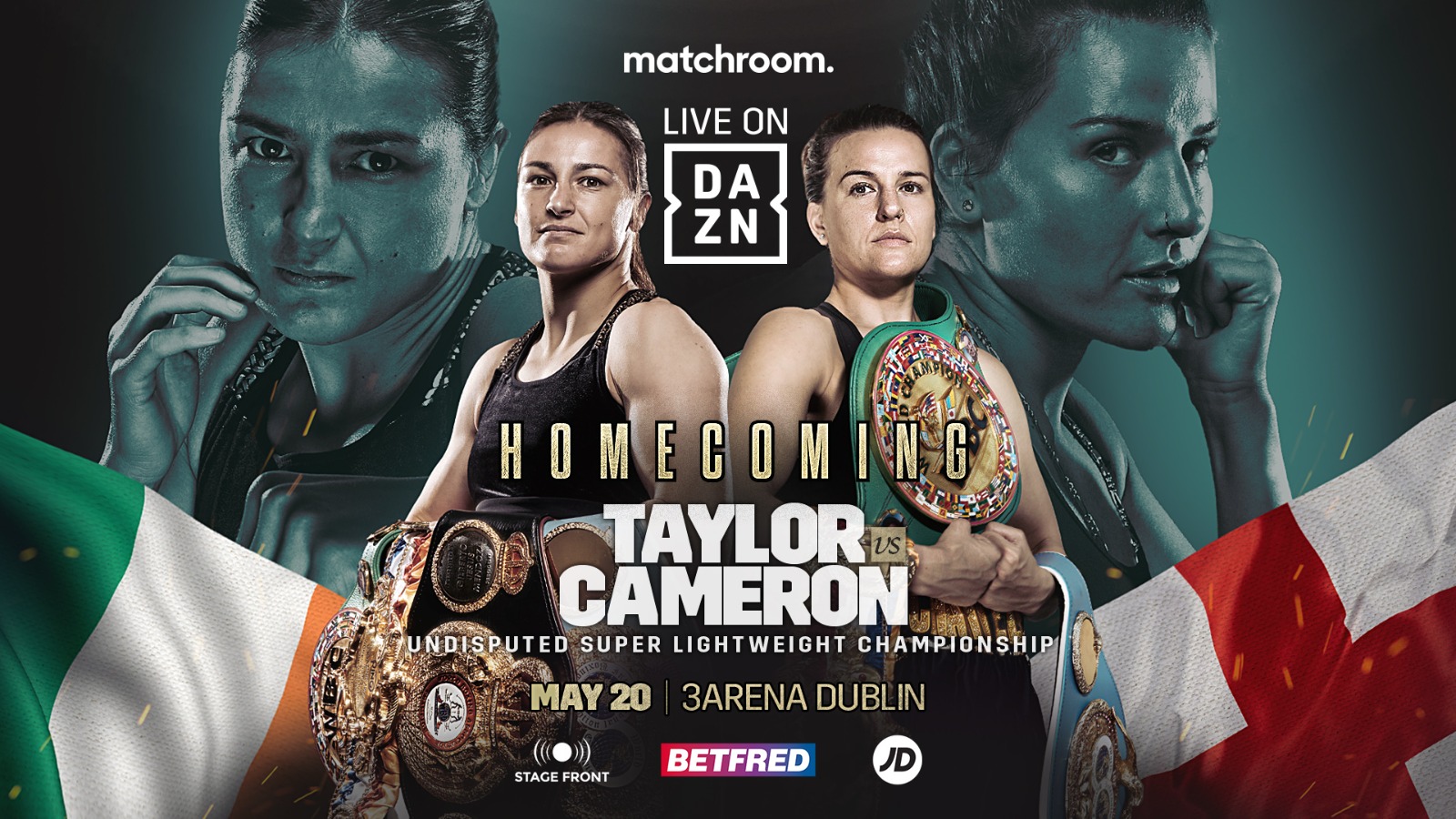 Katie Taylor to fight for Ring title in second weight class against Chantelle Cameron in Ireland