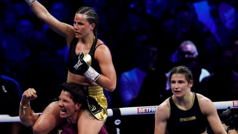 Chantelle Cameron hands Katie Taylor first pro loss, defends undisputed 140-pound championship