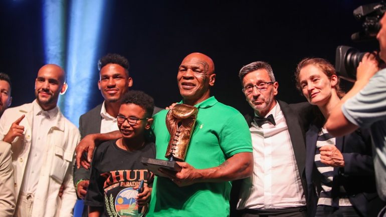 Mike Tyson presented with Gant d’Or honors in Belgium