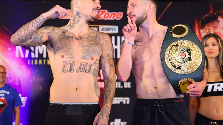 Weigh-In Alert: George Kambosos Jr. vs. Maxi Hughes Results and Photos