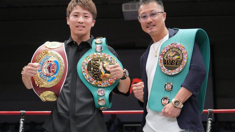 Naoya Inoue receives WBC, WBO 122-pound belts, looks to undisputed clash vs. Marlon Tapales