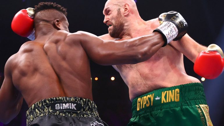 Tyson Fury survives knockdown, narrowly outpoints Francis Ngannou via split decision