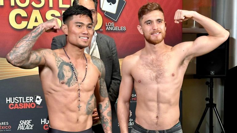 Mark Magsayo feels strong after first junior lightweight weigh-in