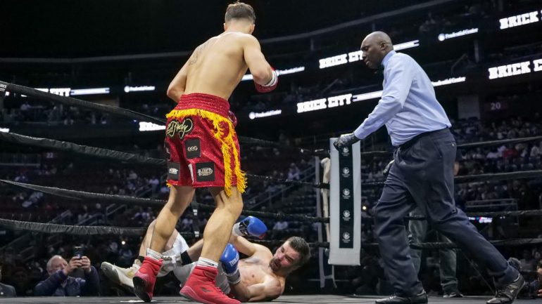 Vito Mielnicki Jr. scores one-punch KO of Salim Larbi at Prudential Center