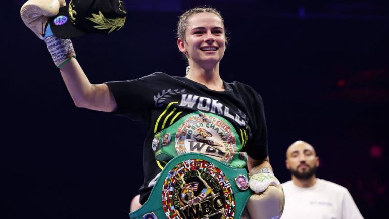 Skye Nicolson Dominates Sarah Mahfoud, Wins WBC Featherweight Title