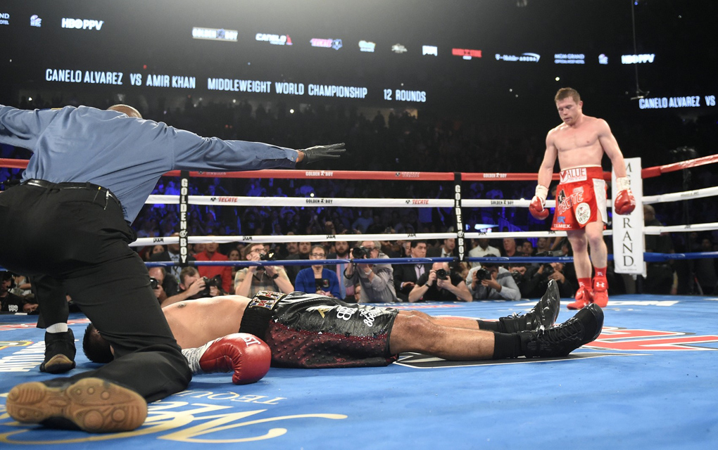 On this day: Canelo Alvarez wrecks Amir Khan with a single right hand