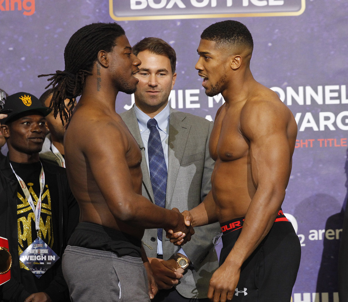 Charles Martin-Anthony Joshua weigh-in by Matchroom Sport - The Ring1140 x 990