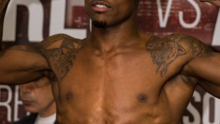 Charlo-Alcine Oct. 31 PBC weigh-in by Mike Jackson